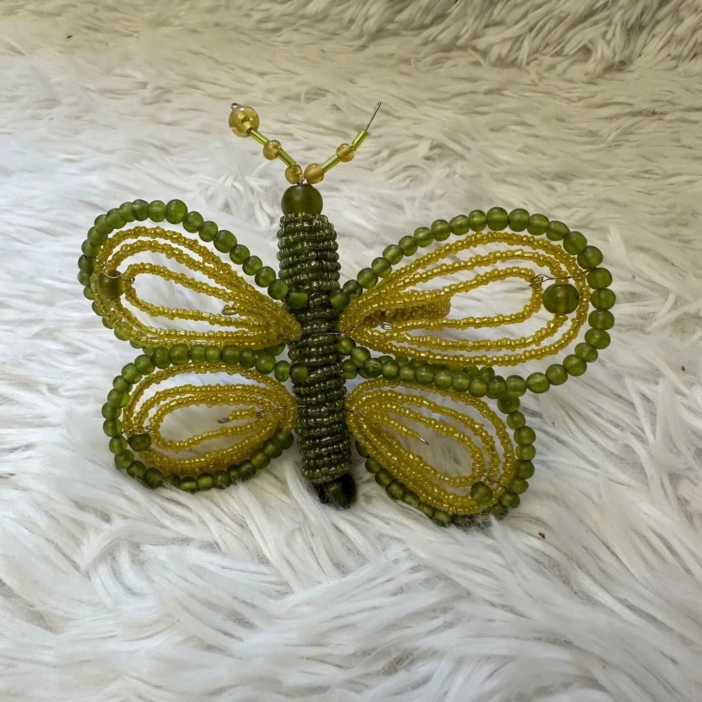 Pottery Barn 3 Piece Beaded Garden Bug Napkin‎ Holders